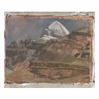 KAILASH, SOUTH-WEST FACE, (site study) by Julian Cooper
