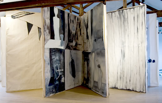 'Concrete Absolute' installation of 12 paintings by Jeff Gibbons