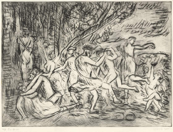 "From Poussin: A Bacchanalian Revel before A Term – For Euan"by LEON KOSSOFF