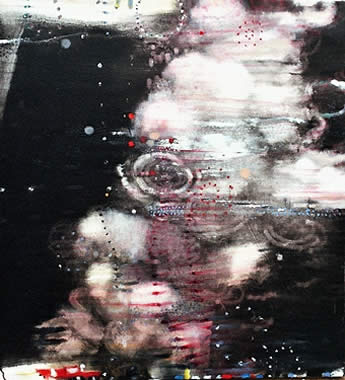 Black-Pink Painting No.1 (Vortice) ' by Virginia Verran