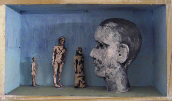 "Head and Thee Figures " by  JOHN DAVIES 